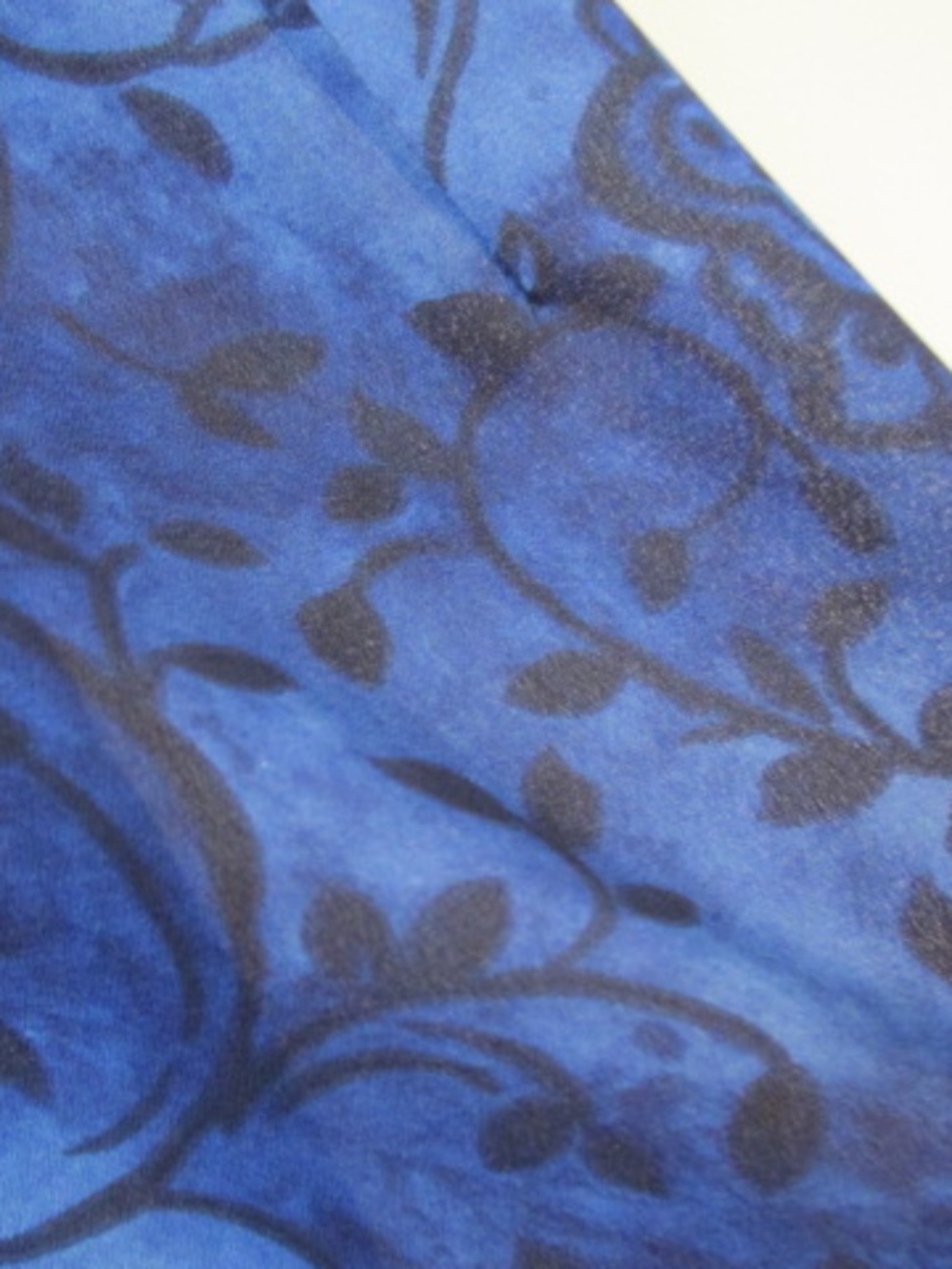 Positive Attitude Sheer Cobalt Blue Fit & Flare Maxi Dress, Size 8P - Picture 6 of 8